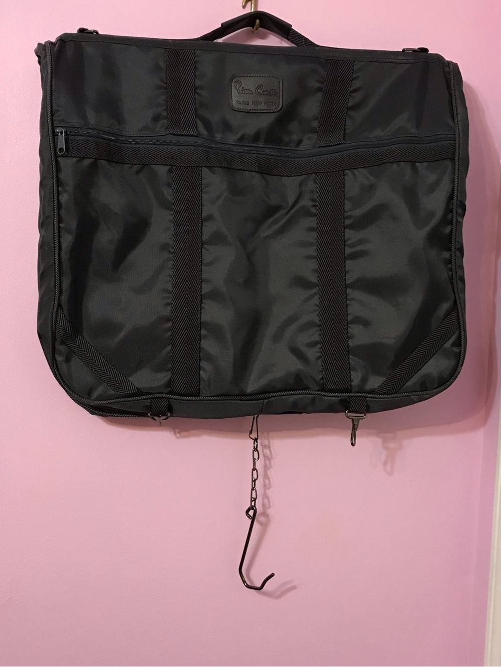Vintage Pierre Cardin dark gray garment bag